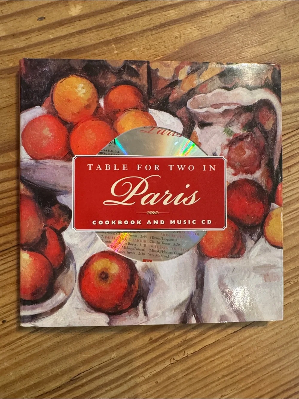 Table for Two in Paris Cookbook & Music CD — Red Cover